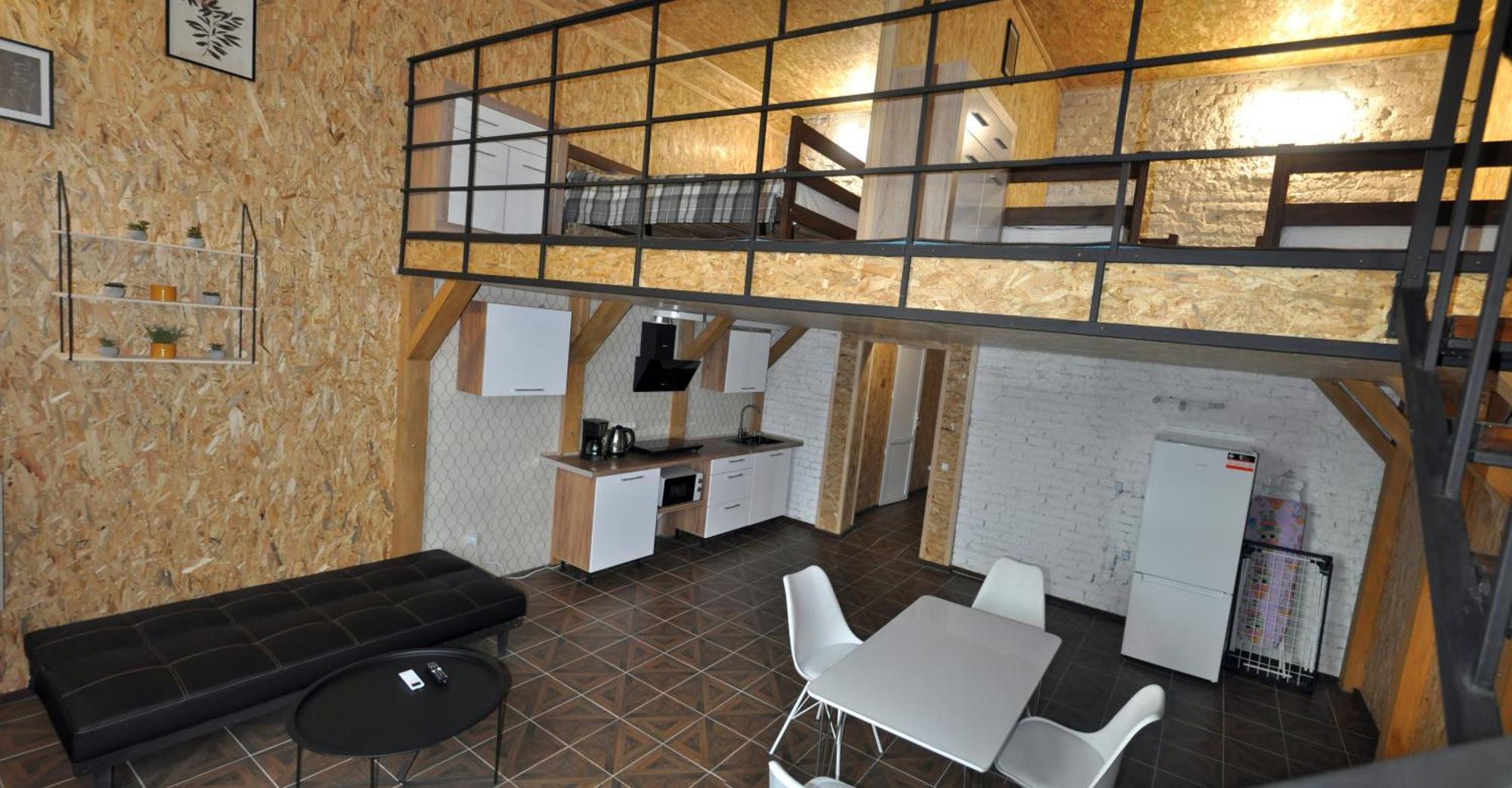 дворівневі апартаменти-лофт у старому місті Apartment Kamjanez-Podilskyj